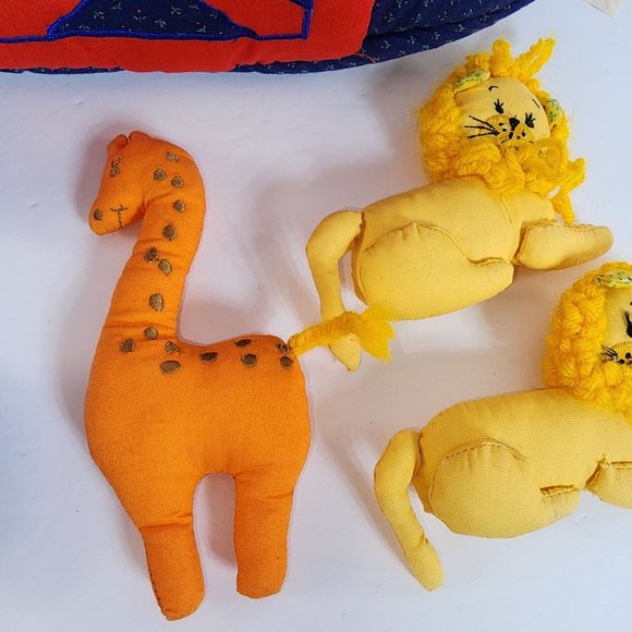 Vintage Kubla Crafts Noah's Ark Plush Playset with 5 Animals Not Complete Cute - Picture 4 of 12